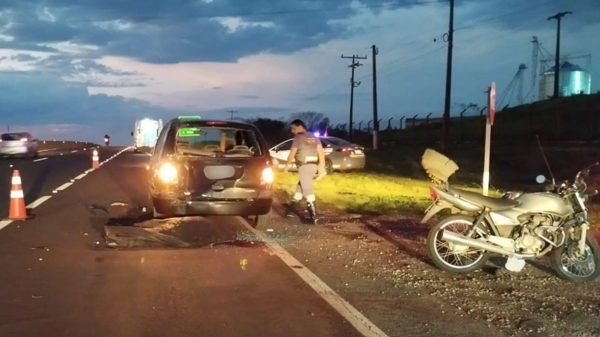 COLISÃO NA RODOVIA RAPOSO TAVARES RESULTA NA MORTE DE MOTOCICLISTA EM REGENTE FEIJÓ