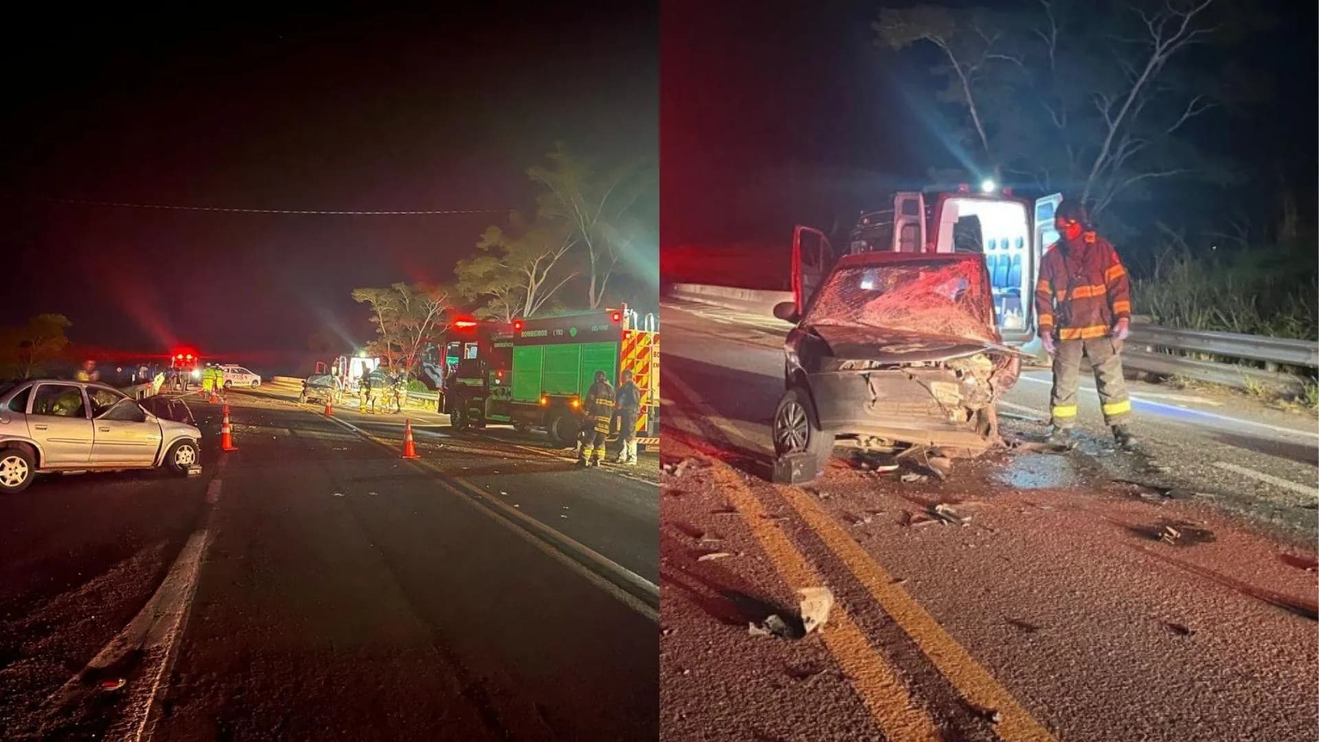 COLISÃO FRONTAL DEIXA UM MORTO E OUTRO FERIDO GRAVEMENTE NO ACESSO À RAPOSO TAVARES EM ÁLVARES MACHADO